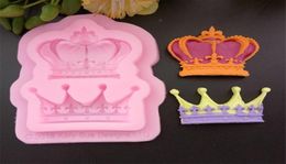 New Dining Royal crown silicone fandont Mould Silica gel moulds crowns Chocolate Moulds candy mould wedding cake decorating tools1259783