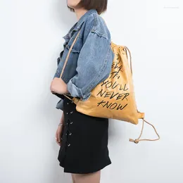Shopping Bags Japan South Korea Style Design Kraft Paper Bag Thickened Waterproof Backpack Shoulder Tear-proof Travel School