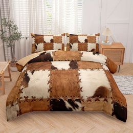 Duvet Cover 2/3pcs Modern Vintage Animal Fur Print Bedding Set, Soft Comfortable And Skin-friendly Comforter For Bedroom, Guest Room (1*Comforter + 1/2*Pillowcase, Without