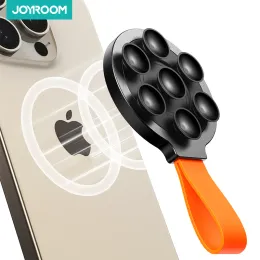 Stands Joyroom Magnetic Suction Cup Phone Mount HandsFree Mirror Shower Silicone Suction Phone Case Grip Stand Holder For iPhone 15 14