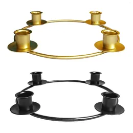 Candle Holders Nordic Round Taper Holder Metal Iron Christmas Advent Candlestick Candelabra Table Decor For Dinner Wedding Living Room