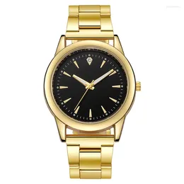 Wristwatches Fashion Women Watches Alloy Strap Watch Men Round Dial Clock Casual Ladies Quartz Wristwatch Relogios Feminino