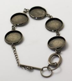 Beadsnice bracelet blanks lot bracelet pendants picture bracelet round blank base setting bezel base for 18mm round cabochons ID 12522971
