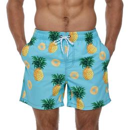 Men's Shorts Summer Mens Shorts Polyester Fabric 3D Printed Hawaii Drawstring Shorts Beach Vacation Casual Shorts for Men Cool Clothing T240505