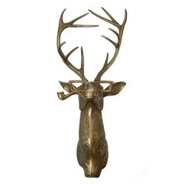 Animial Head Wall Mounted Sculpture Wall Decor Deer Bear Mouse Head with Glasses Resin Animal Pendant Decorations 240429