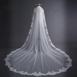 Bridal Veils Wedding With Comb Lace Edge Cathedral Veil One-Layer 257b