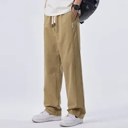 Men's Pants Men Summer Autumn Cargo Sport Sweatpants Joggers Cotton Thin Straight Tube Loose Wide-leg Trousers