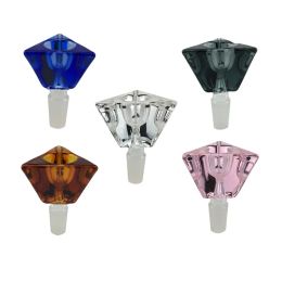 Triangle Smoking Glass Bowls Slide Filter Thick Bowl 14mm 18mm Male Female Joints For Bongs Hookah Water Pipe LL