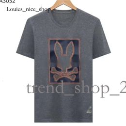 Psyco Bunny Shirt Physcho Bunny Rabbit Polo T Shirt Designer Mens T-shirt Trendy Fashion USA High Street Short Sleeve Tshirts Clothing Streetwear Top Quality 443