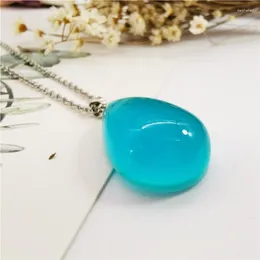 Pendant Necklaces Necklace For Women Luminous Stone Glows In The Dark Beads Water Drop Shape Charming Lovers Jewelry