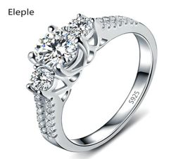 Wedding Rings Eleple White Gold Colour For Women Cubic Zirconia Jewellery Engagement Ring Accessories Drop Supplier MSR0115328374