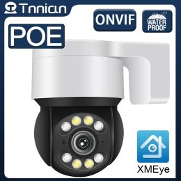 Intercom Nian 5mp Poe Ptz Camera Outdoor Two Way Audio Color Night Vision Camera Ai Human Detection Surveillance Ip Camera Icsee