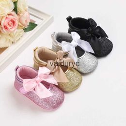 Erste Walkers Neugeborene Mädchen Schuhe PU Leder Schnalle Big Bow Sommer Prinzessin Party Hochzeit Mädchen H240506