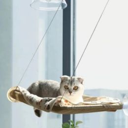 Houses 3Colors Hanging Cat Bed Pet Hammock Aerial House Kitten Climbing Swing Frame Sunny Window Seat Nest Bearing 18kg Pet Accessories