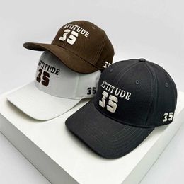 Ball Caps New Men Women Street American Style Letter Digit Embroidery Baseball Hats Breathable Sunshade Versatile Snback Cs Fashion J240506