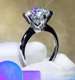 Solitaire Ring 100 Soild 925 Sterling silver Jewelry 15ct Sona Zircon CZ Engagement Wedding Band Rings for Women6675751