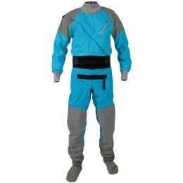 Suits Men's Kayak Drysuits Latex Cuff and Splash Collar Flatwater Paddling Waterproof Breathable Dry Suit DM19