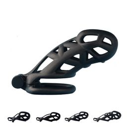 Manual Custom Cobra Male Belt Device Cock Cage Sleeve Penis Ring BDSM Sexyy for Men Adults Game Lock3632203