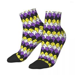 Men's Socks Too Many Birds! Non-Binary Pride Parrot Pattern Cockatiel Shopping 3D Print Boy Girls Mid-calf Sock