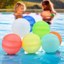 Water Balloonsreusable Unforgettable SplashBattles Summer Swimming Pool Silicone Water Playing Toys Reusable Water Fighting Ball 240423