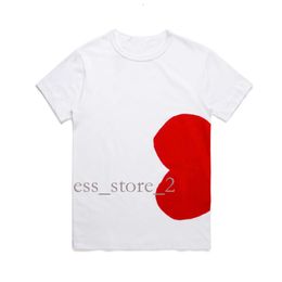 Cdg Shirt 24ss Play T Shirt Commes Shirt Play Mens T Shirt Designer Red Commes Heart Women Garcons S Badge Des Quanlity Ts Cotton Cdg Embroidery Short Sleeve Bg 715