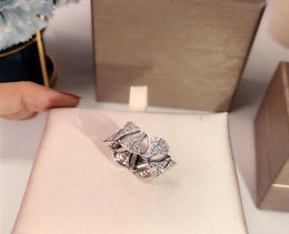 New pattern Splicing ring Golden Classic Fashion Party Jewelry For Women Rose Gold Wedding Luxurious triangle rings 5653831