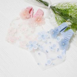 Dog Apparel New Summer Thin Fairy Pet Clothes Perspective Cat Camisole Cute Flowers Designer Breathable Comfort H240506