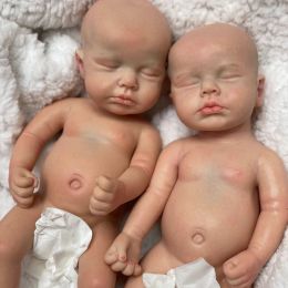 Dolls 33CM Silicone Loulou Painted Full Body Soft Solid Silicone Handmade Bebe Reborn Doll Reborn De Silicona Cuerpo Entero