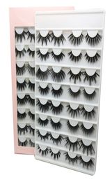 16 Pairs 25mm False Eyelashes book 3D 5D Faux Mink Eyelashes Handmade Fluffy Eye Lashes Real Mink Lashes Makeup Thick Fake Eyelash8865076