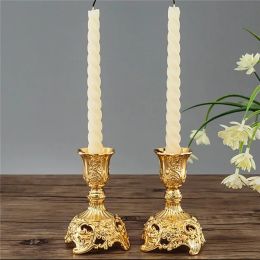 Holders 2pcs/Set Gold Silver Candle Holders Desktop Candle Stand Bouquet Party Wedding Table Centerpiece Christmas Home Decoration