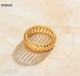 Vintage Love Gold Vermeil Size 6 7 8 Girlfriend Joint Knuckle Rings Woven Hollow Men Ring Factory Whole Cluster258v1465357