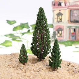 Decorative Flowers 8 Pcs Artificial Plants Model Trees Mini Pine Wood Landscape Scenery Layout Miniature