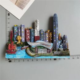 Hong Kong Refrigerant Magnetic Tourism Commemorative Magnetic Victoria Harbour Convention and Exhibition Centre Resin Decoration 240429