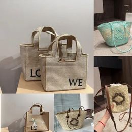 Beach Bags Tote Bag Designer Women's Handbag Luxury Set Embroidered Shopping Grass Woven Vegetable Basket French Style Shoulder