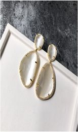 Womens Earrings Luxury Designer Jewelry Women Earrings Stylish Alloy Creative Water Droplets with Diamond Flower Earrings 5963227