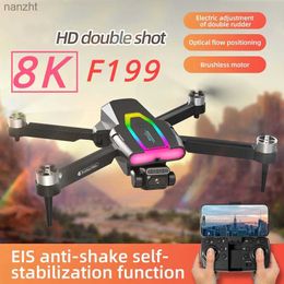 Drones F199 drone aerial photography with 1080P wide-angle high-definition dual camera brushless WIFI FPV Professional RC foldable quad helicopter WX