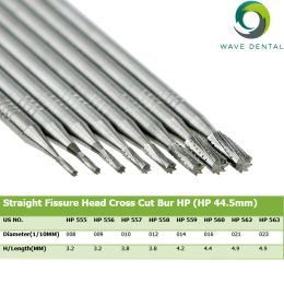 Bits WAVE Dentistry Drill Dental Tungsten Carbide Burs Straight Fissure Slow Burs 2.35mm For Straight Nose Cone Low Speed Handpiece