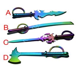 Colourful Titanium Dabber Wax Carving Tool Titaniumr Sword Axe Knife Shape Pendant Tool3476628