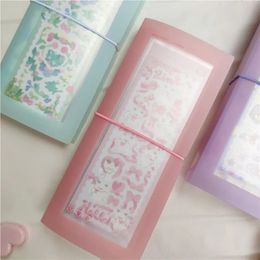 1 PC Macaron Color Scrapbooking Storage Page Card Note Holder with 30 Slots for Tickets Collection Notes Photo Sticker Storage