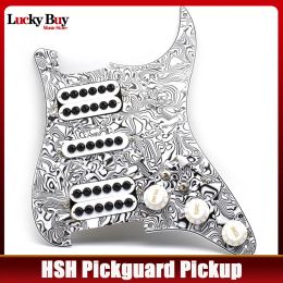 Accessories HSH 3ply Electric Guitar Pickguard Humbucker Pickup with Single Cut Switch Umbrella Screw Prewired Scratchplate Assembly