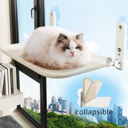 Scratchers Cat Window Hammock Foldable Cat Window Perch Cordless with 4 Strong Suction Cups Windowsill Cat Beds Seat for Indoor Cats Inside