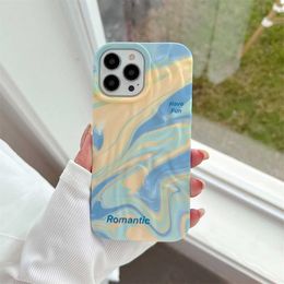 Cell Phone Cases Oil Painting 3D Wrinkle Texture Luminous Phone Case For phone 15 14 13 12 Pro Max 11 Girl Women Funda Silicone Shockproof Cover