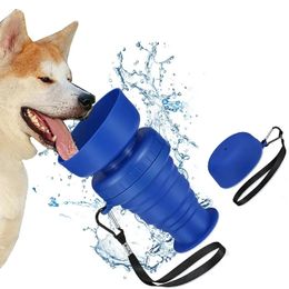 500ml dog water bottle foldable pet feeder portable bowl pet bottle outdoor travel beverage bowl beverage bowl puppy free of bisphenol A 240425
