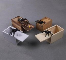 Party Favor Shocking Scary Prank Stuff Scare Box Halloween Decoration Harmless Wooden Surprise Toys AprilFools039 Day Gift 1Pc3761756