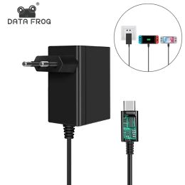 Racks DATA FROG EU US Plug AC Adapter Charger CompatibleNintendo Switch OLED Dock Station for NS Charger Supply Fast Charging Kit