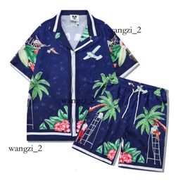 Casa Blanca Man Designer T Shirt High Quality Casa Blanca Short Set Fashion Casablanc Shirt And Short Suit Beach Shorts Leather Shorts Summer Swim Mens Shirt 270