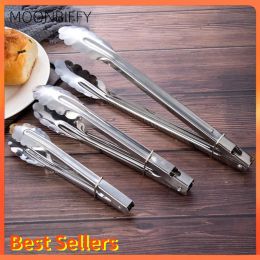 Accessories Kitchen Food Stainless Steel Tong Tool Heat Bread Salad BBQ Cooking Serving Utensil Bead Clip Clamp Meat Barbecue Tools Buffet