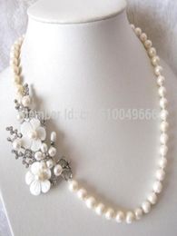 sell gtgtgt20 quot 89mm White Freshwater Pearl Necklace Pendant8697918