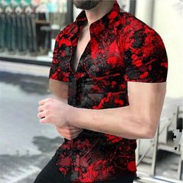 Men's Casual Shirts Fashionable Resort Shirt 2024 Summer Short-sleeved Affordable 3D Digital Retro Printing Beach Hawaiian Trend