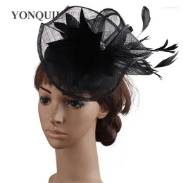 Berets Feather Flower Party Show Hair Accessories Millinery Fascinator Headwear Cocktail Hat Perfct Color MYQ109